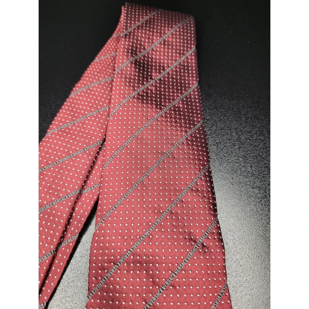 Gianni Versace Men's Necktie Red Polka Dot Silk 3